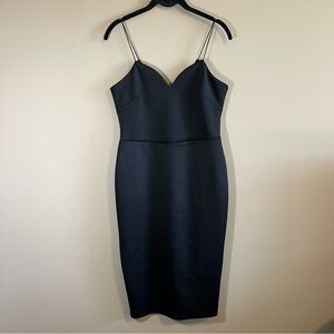 ✨ ASOS Black Knee Length Dress 8